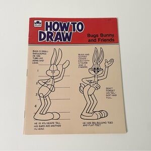 How to Draw Bugs Bunny and Friends Golden Book #2150 Western Pub 1983 Sylvester